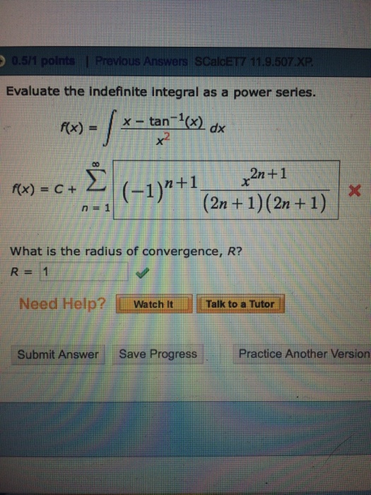 Solved Evaluate The Indefinite Integral As A Power Series Chegg Com