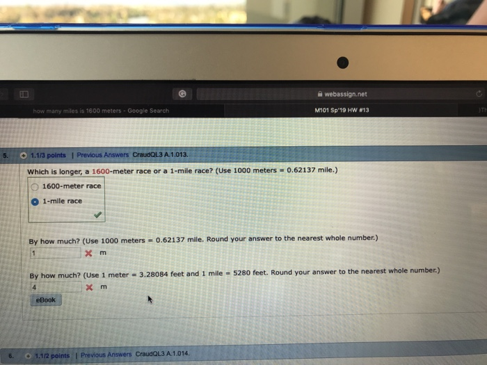 How Much Is A Mile >> Solved A Webassign Net How Many Miles Is 1600 Meters Goog How Much Is A Mile >> Solved A Webassign Net How Many Miles Is 1600 Meters Goog