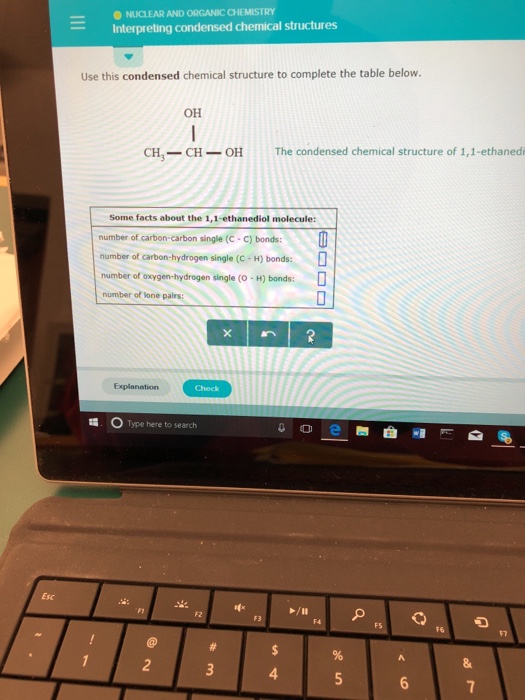 Solved Interpreting Condensed Chemical Structures Use This Chegg Com