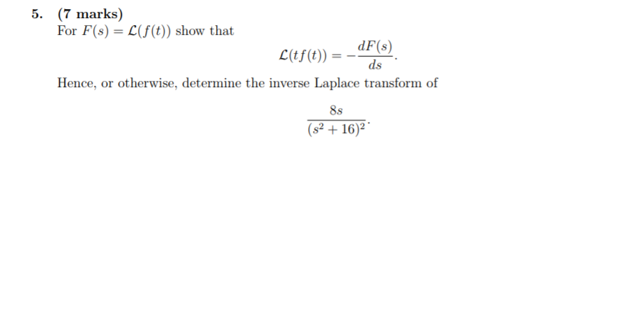 Solved 7 Marks For F S L F T Show That Dl Ds Hence Chegg Com Solved 7 Marks For F S L F T Show That Dl Ds Hence Chegg Com