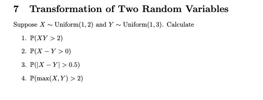 7transformation Of Two Random Variables Suppose X Chegg Com