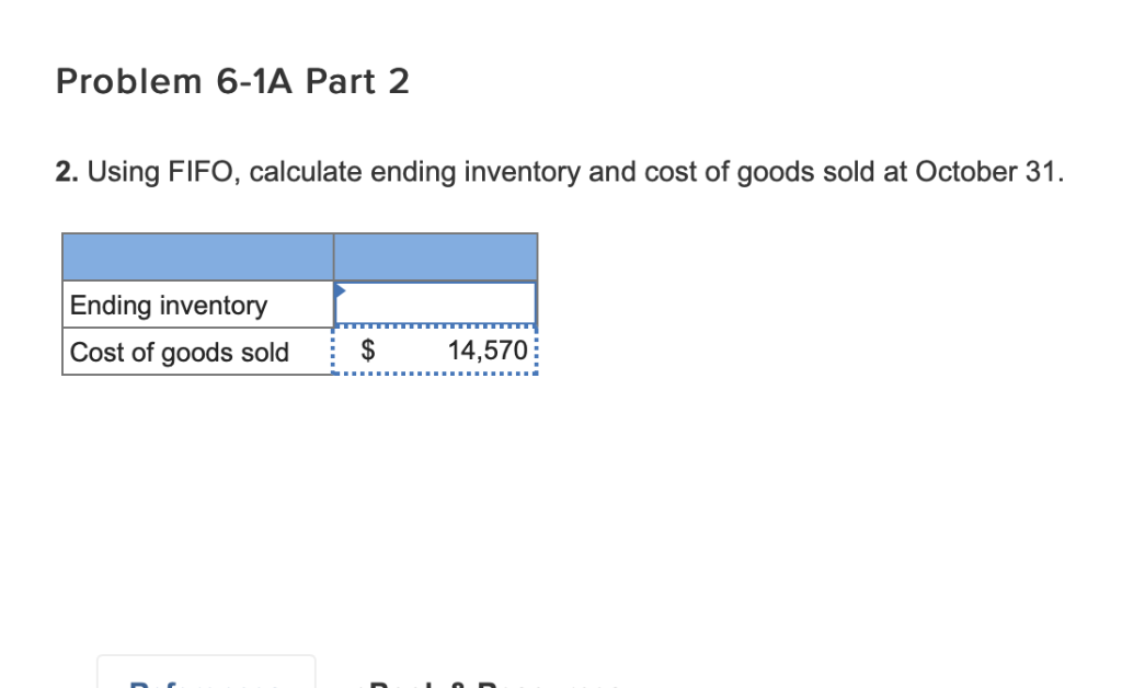 Solved Problem 6-1A Calculate ending inventory and cost of