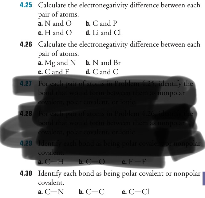 Solved Calculate The Electronegativity Difference Between Chegg Com