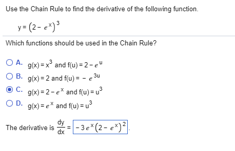 Solved Use The Chain Rule To Find The Derivative Of The F Chegg Com