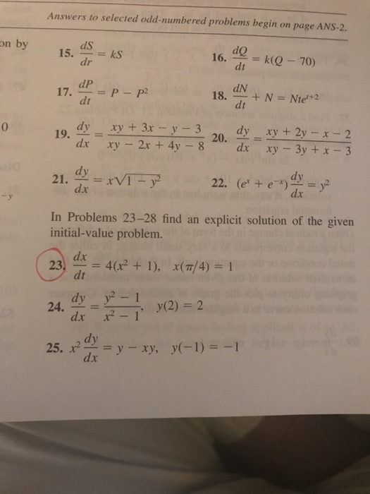 Solved Find An Explicit Solution Of The Given Initial Value Chegg Com