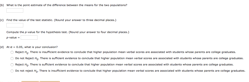 Answered: The College Board provided comparisons…