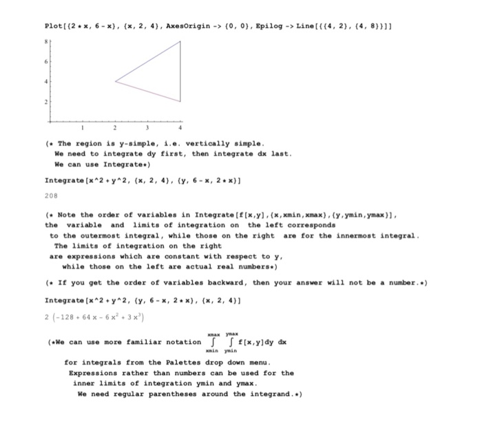 Solved Mth 231 Sec 1 2 Lab Assignentm 4 25 19 Double Integrals Using Integrate Using Double I Q
