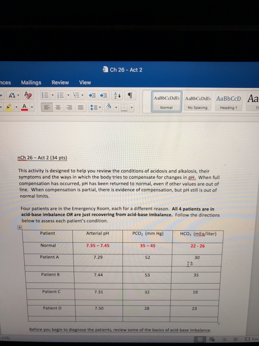 Solved Ch 26 Act 2 Nces Mailings Review View Normal No Sp