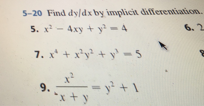 Find Dy Dx By Implicit Differentiation X 2 4xy Chegg Com