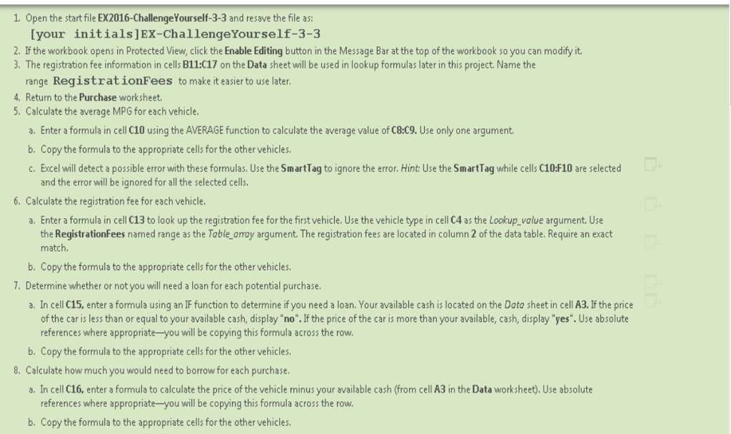 1 Open The Start File Ex2016 Challengeyourself 3 3 Chegg 
