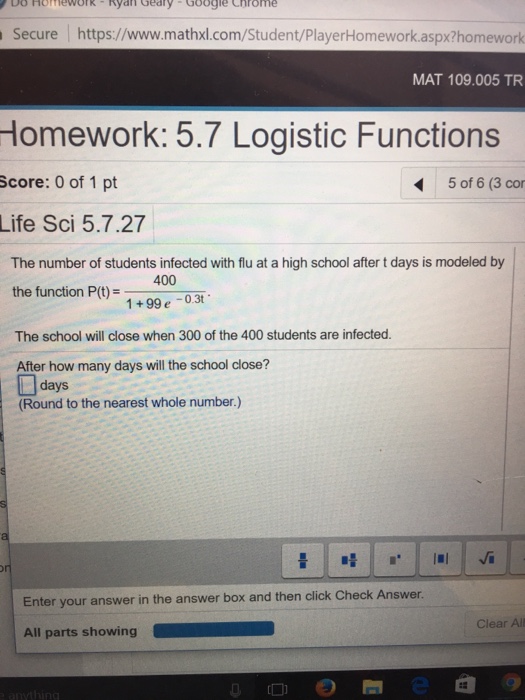 Solved The Number Of Students Infected With Flu At A High | Chegg.com