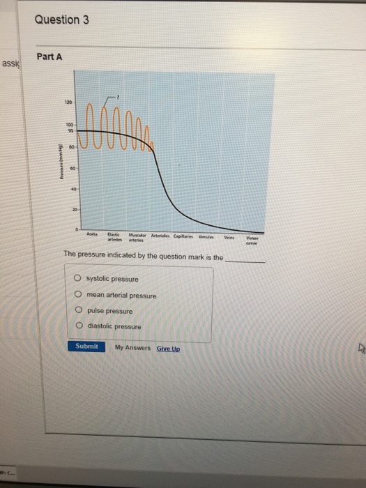 Solved The Pressure Indicated By The Question Mark Is The Chegg Com