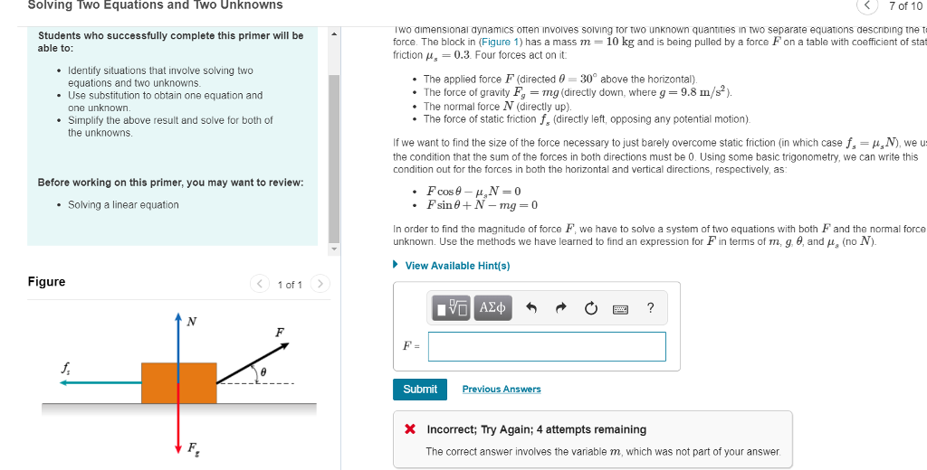 Solved Solving Two Equations And Two Unknowns 7 Of 10 Stu