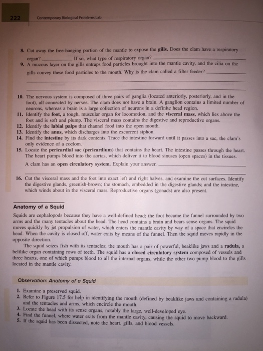 Solved 222 Contemporary Biological Problems Lab 8 Cut Aw
