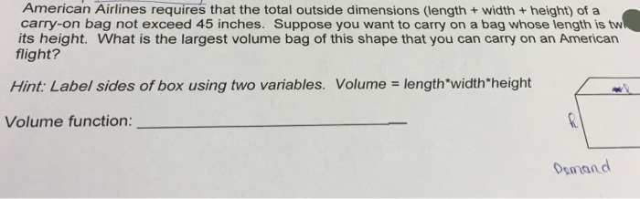 box dimensions for airlines