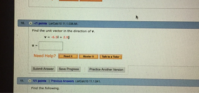 Solved Find The Unit Vector In The Direction Of V V 6 Chegg Com
