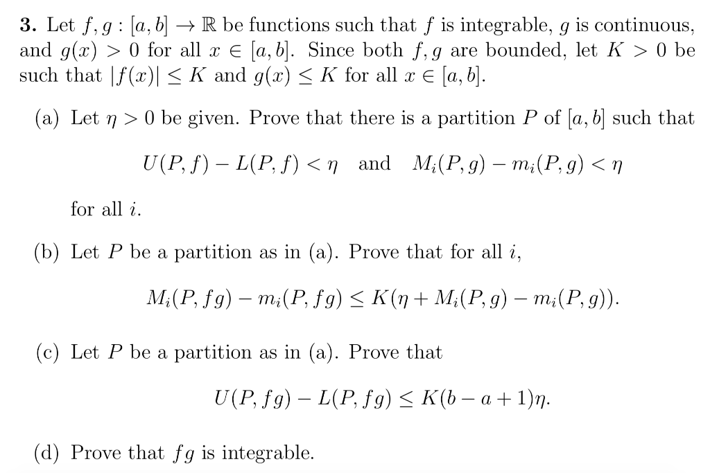 3 Let F G A Bl R Be Functions Such That F I Chegg Com