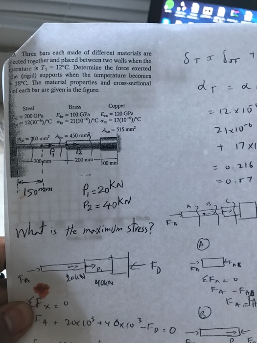 Solved 2 Three bars each made of different materials are | Chegg.com