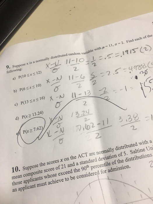 Solved Suppose X Is A Normally Distributed Random Variabl Chegg Com