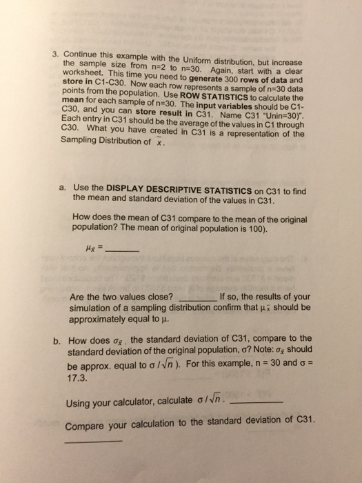 3 Continue This Example With The Uniform Chegg Com