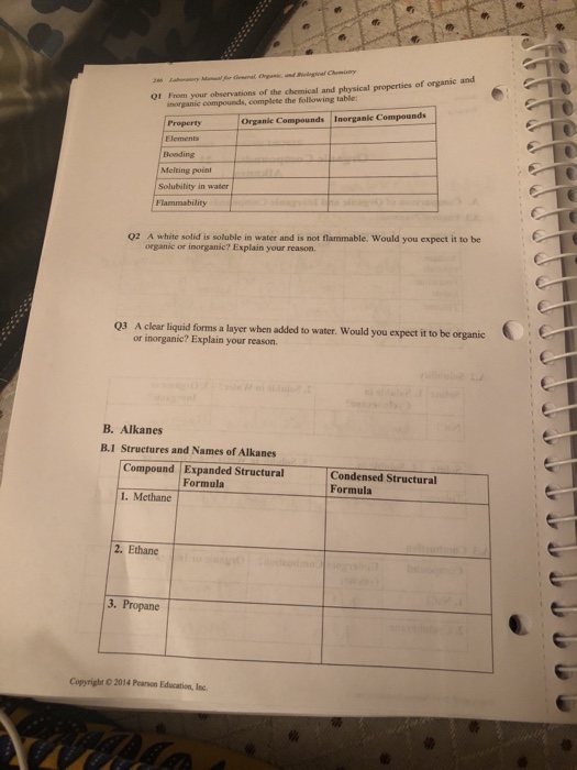 Solved REPORT SHEET LAB Organic Compounds 21 Alkanes A.