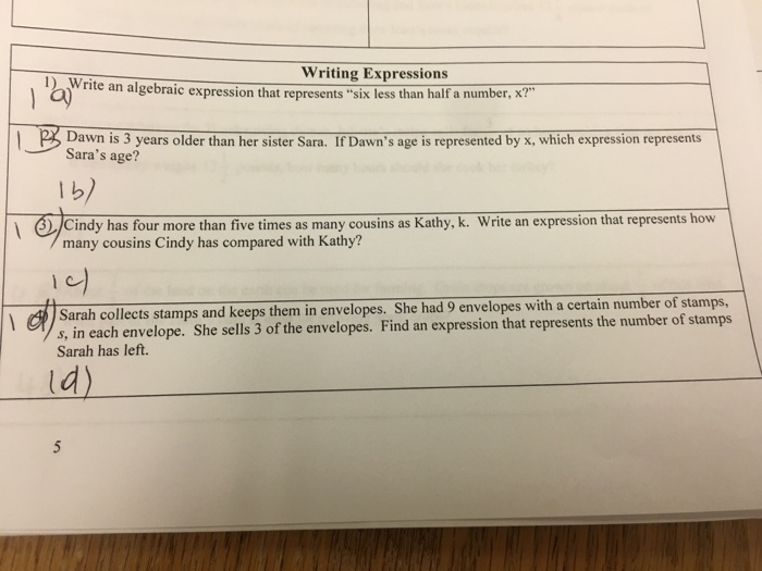 Solved Writing Expressions Cbraie Expression That Represents Chegg Com