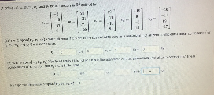 Solved Let U W Upsilon 1 Upsilon 2 And Upsilon 3 Be T Chegg Com