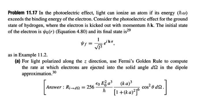 photoelectric effect atom on