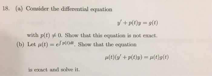 Solved 18 A Consider The Differential Equation Y P T Chegg Com