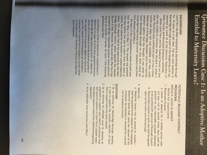 Carol ferns grievance essay image