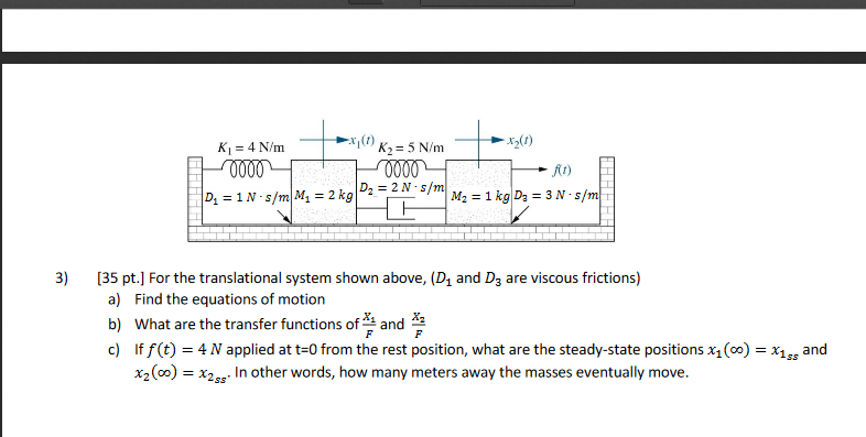 Solved K2 5 N M Ki 4 N M 7000 3 35 Pt For The Tran Chegg Com