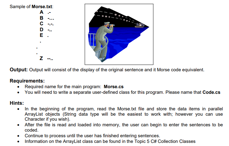 Solved Morse Txt File Contains 1 2 3 4 Chegg Com