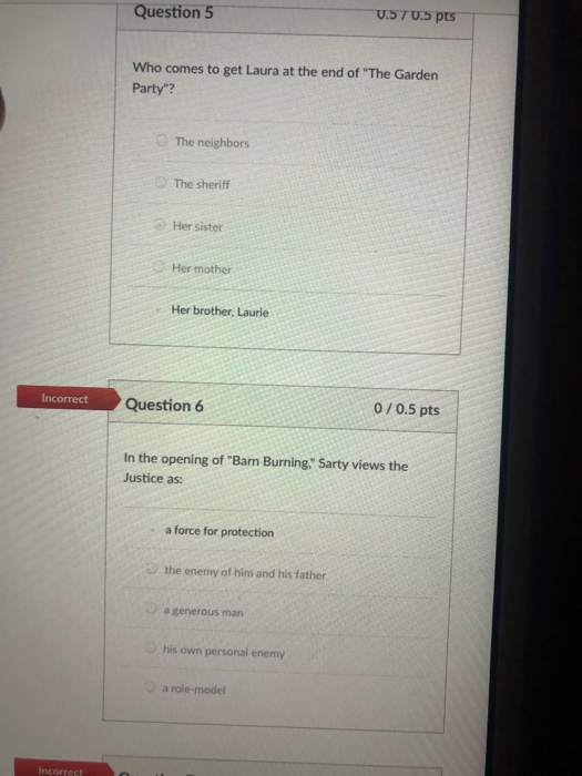 Question 5 Who Comes To Get Laura At The End Of T Chegg Com