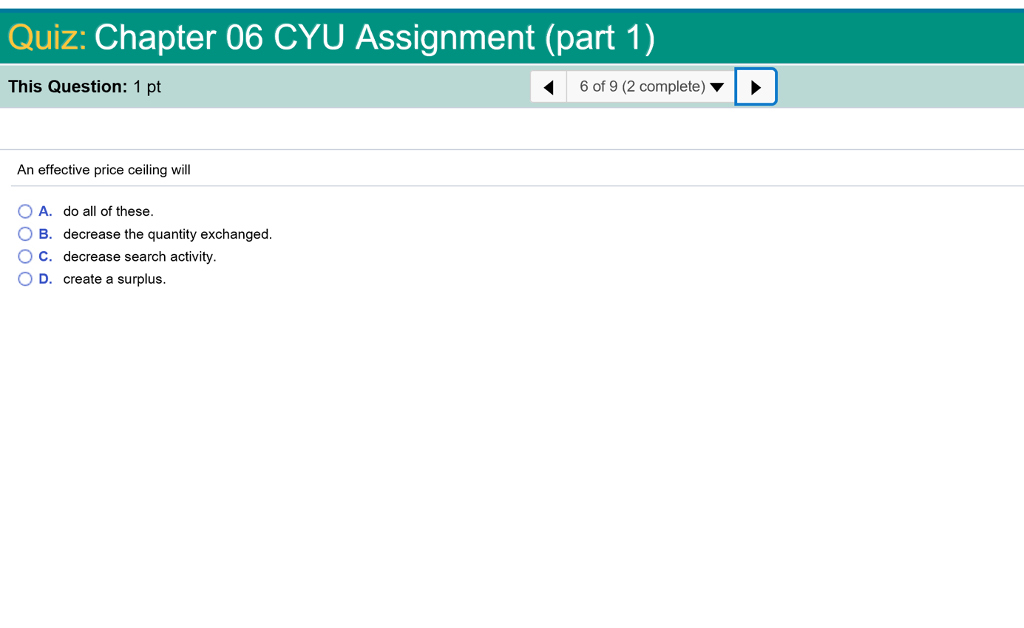 Solved Quiz Chapter 06 Cyu Assignment Part 1 This Ques