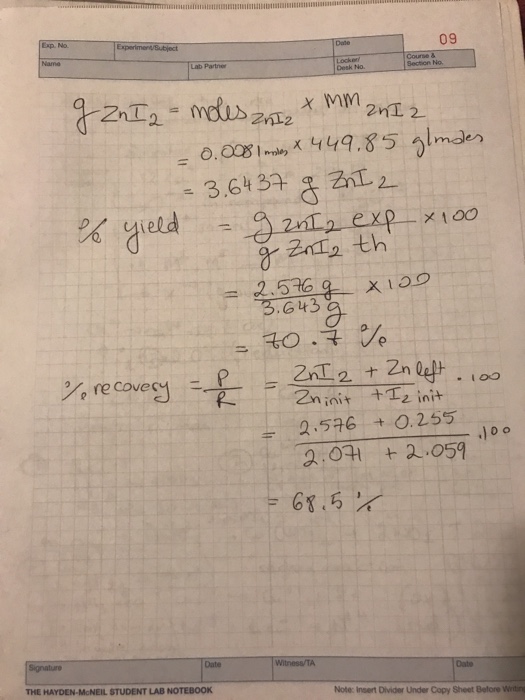 Solved Writing The Lab Report Determining A Chemical Chegg Com