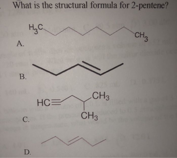 pentene structural formula