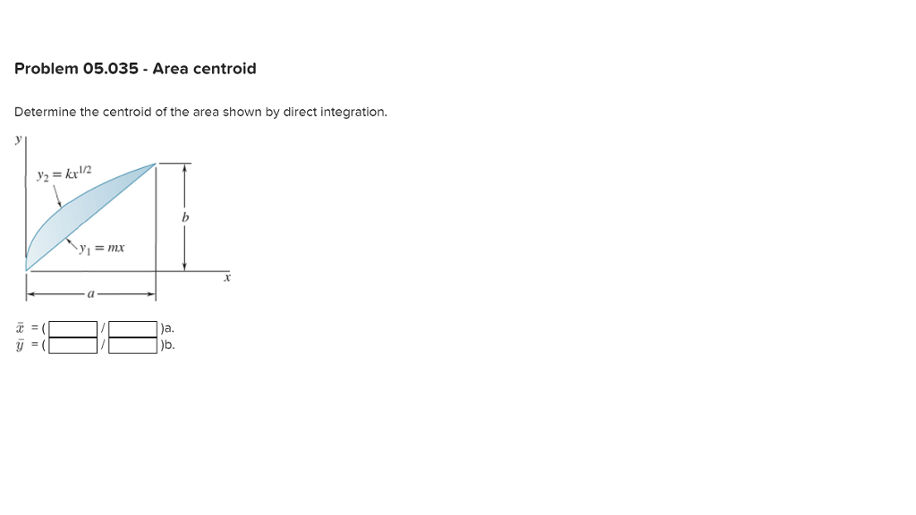 Problem 05 035 Area Centroid Determine The Centroid Chegg 