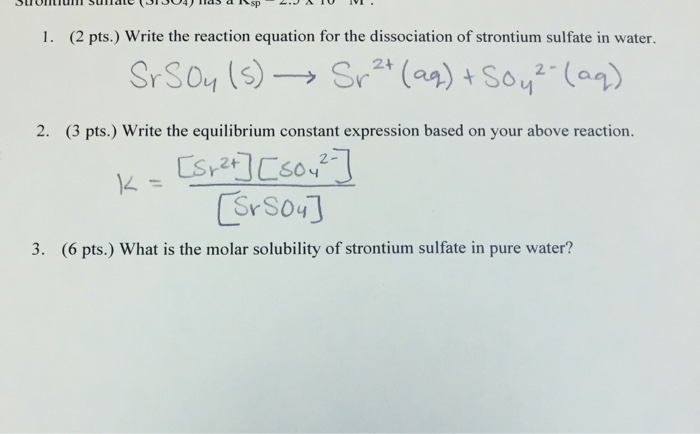 Solved Write The Reaction Equation For The Dissociation O Chegg Com