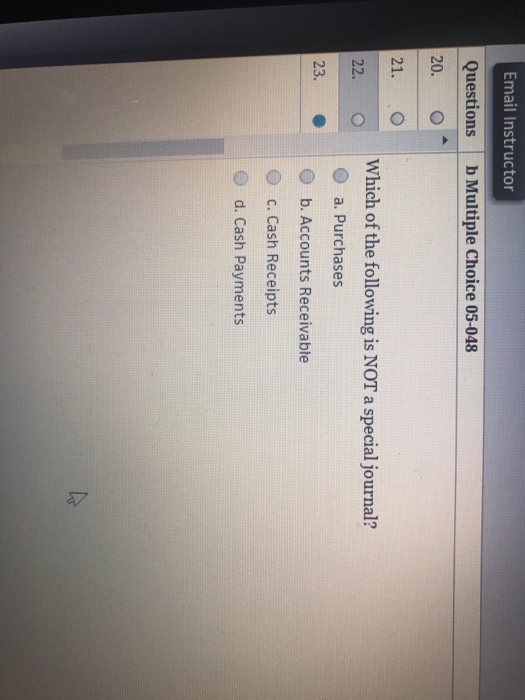 Solved Which of the following is NOT a special journal? a. | Chegg.com