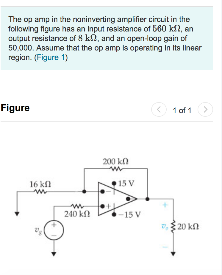 Solved A Calculate The Voltage Gain Vo Vg B Find The Chegg Com