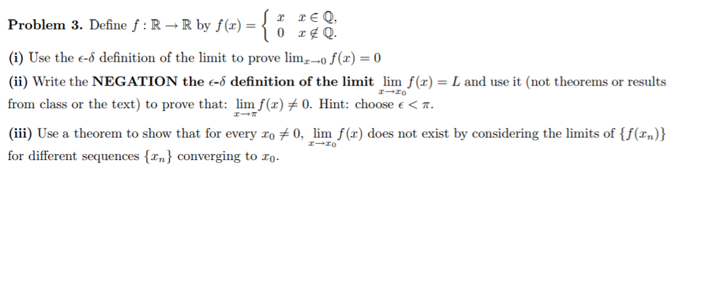 Solved Problem 3 Define F Rr By F I Use The E D Defi Chegg Com