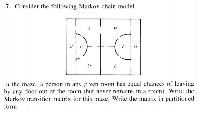 Solved 7 Consider The Following Markov Chain Model In Th