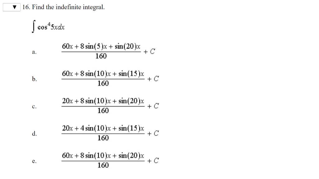 Sin 5x