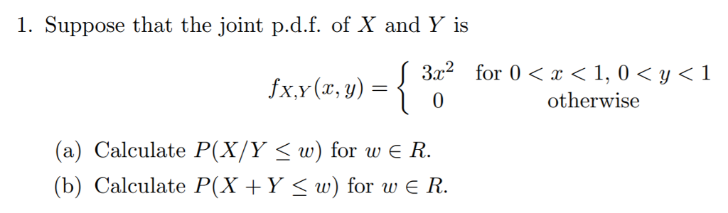 Solved 1 Suppose That The Joint P D F Of X And Y Is 32 Chegg Com