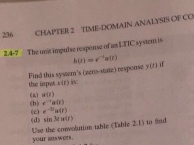 Solved The Unit Impulse Response Of An Ltic System Is H R Chegg Com