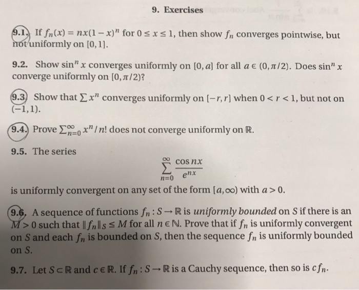 Solved 9 Exercises 1 If F X Nx 1 X For 0 X 1 The Chegg Com