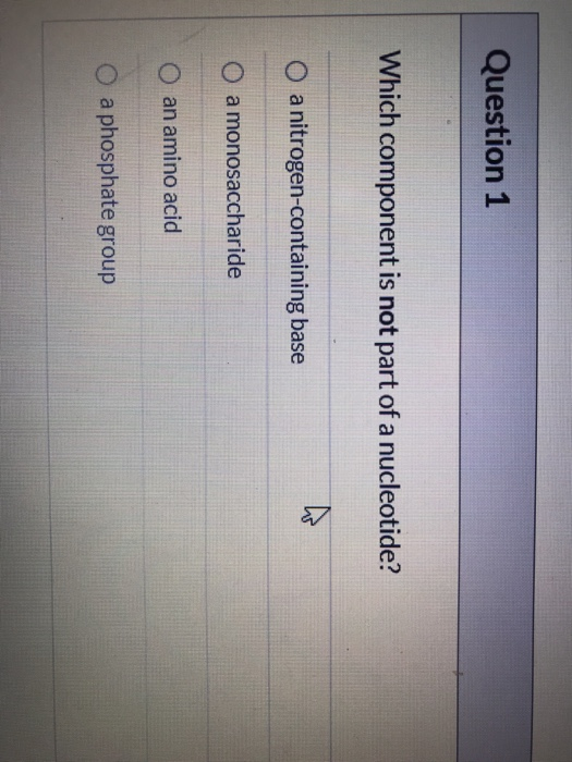 Solved Question 1 Which Component Is Not Part Of A | Chegg.com Solved Question 1 Which Component Is Not Part Of A | Chegg.com