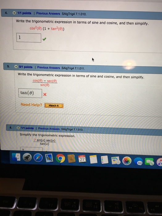 Solved Write The Trigonometric Expression In Terms Of Sin Chegg Com