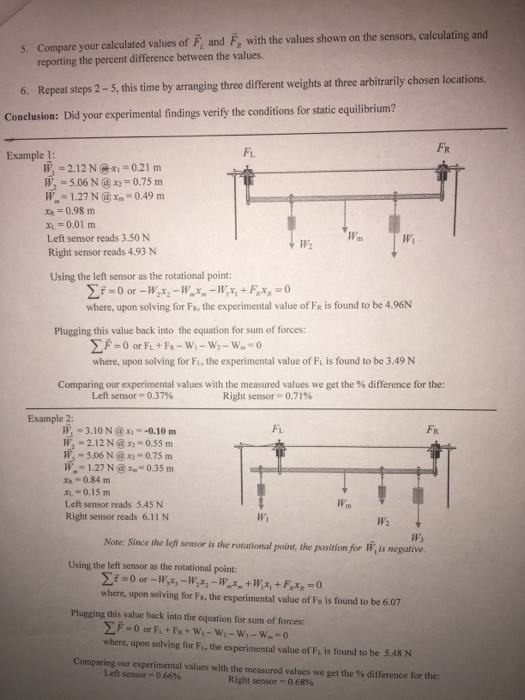 Physics I Lab Torque And Static Equilibrium Chegg 