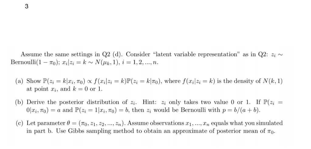 3 Assume The Same Settings In Q2 D Consider La Chegg Com